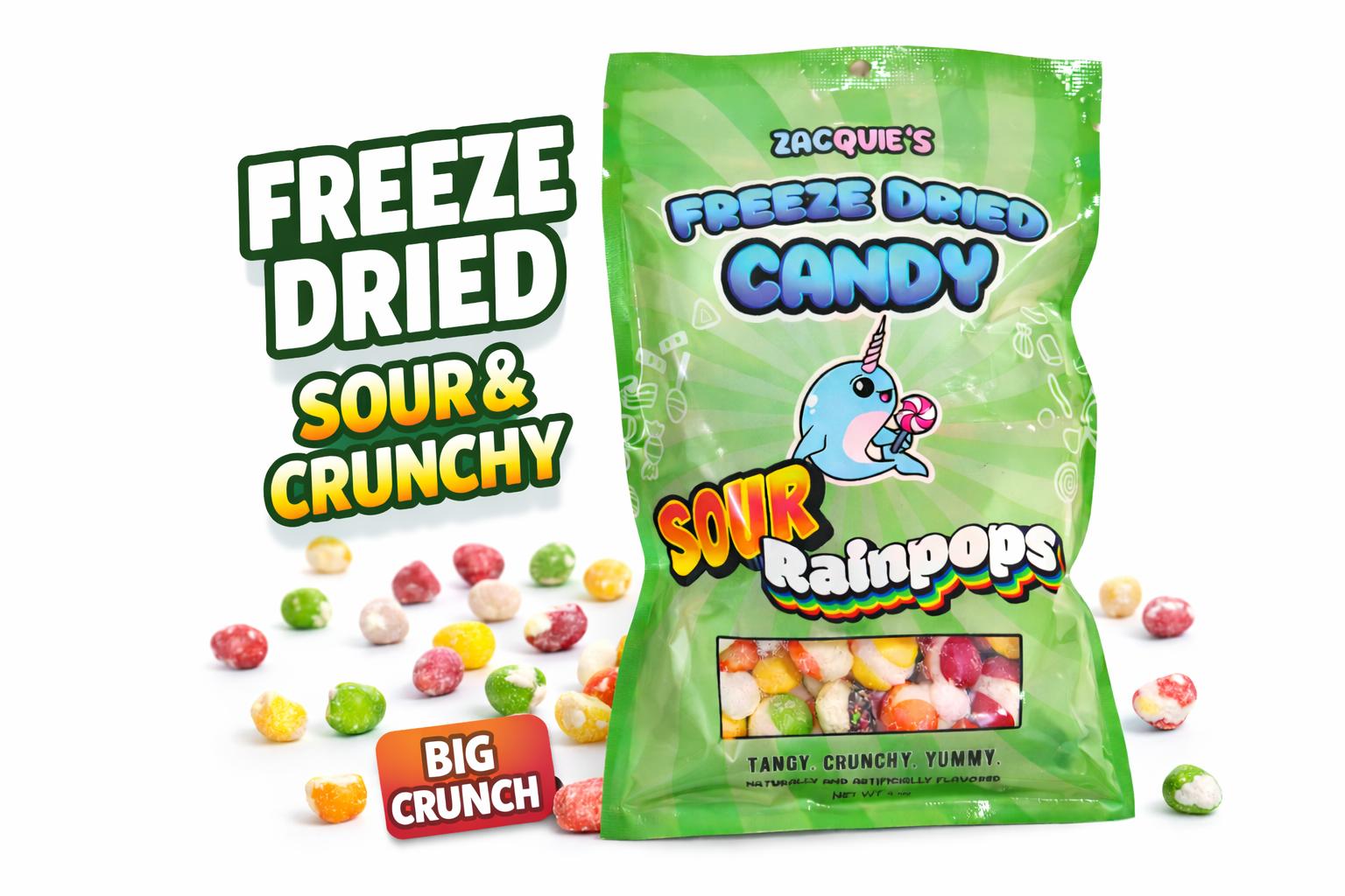 Sour Raindrops freeze-dried candy 10-pack